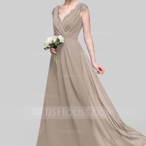 JJ House Taupe bridesmaid dress!